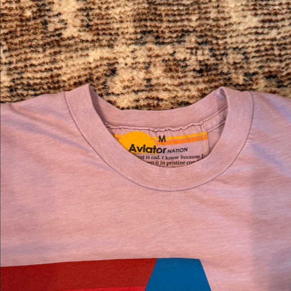 Aviator Nation Logo Boyfriend Tee in Purple - Picture 2 of 5